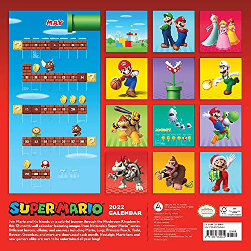 Super Mario 2022 Wall Calendar
