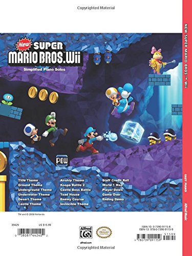 Super mario bros for wii easy piano solo book: Simplified Piano Solos