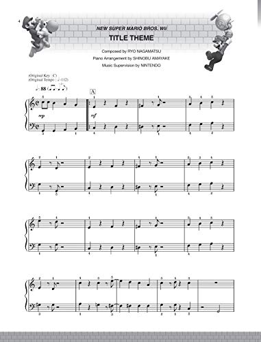 Super mario bros for wii easy piano solo book: Simplified Piano Solos