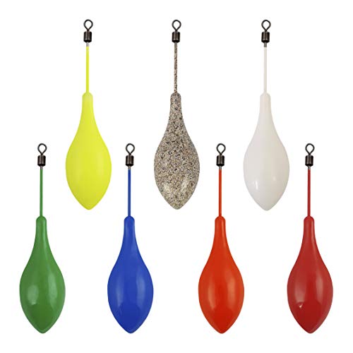 Super Net Cali Plomo Pesca Mar Surfcasting 125 Gramos (Pack 7 Unidades). Modelo Portugués con emerillón quitavueltas. (Arena)