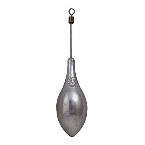 Super Net Cali Plomo Pesca Mar Surfcasting 125 Gramos (Pack 7 Unidades). Modelo Portugués con emerillón quitavueltas. (Arena)