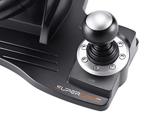 Superdrive - Volante de carreras GS500 con palanca de cambios, pedal y vibraciones para PS4, Xbox One, PC, PS3