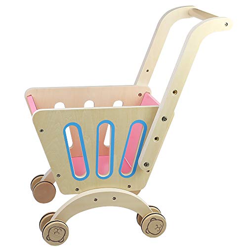 Supermercado de Juguetes Carrito de Compra Juguete de Madera de Simulación Tienda y Juego de rol de Juguete Regalo para Niños 3 4 5 6 Años