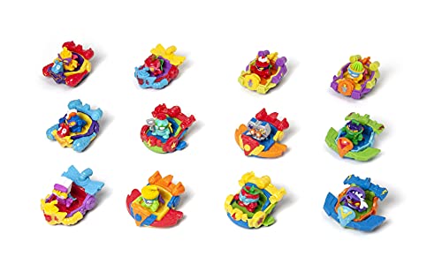 SUPERTHINGS Kazoom Kids – Colección completa de 12 Kazoom Sliders. Cada sobre contiene 1 vehículo y 1 SuperThing