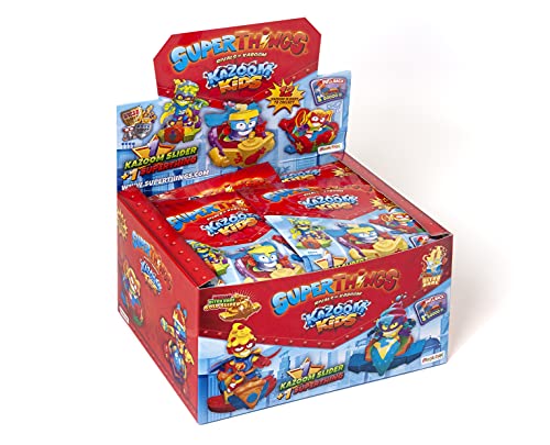 SUPERTHINGS Kazoom Kids – Colección completa de 12 Kazoom Sliders. Cada sobre contiene 1 vehículo y 1 SuperThing