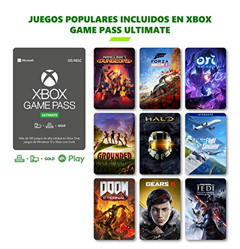 Suscripción Xbox Game Pass Ultimate - 3 Meses | Xbox Live Gold se incluye con la suscripción 3 Meses | Xbox & Windows 10 - Código de descarga