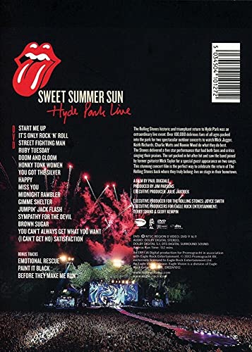 Sweet Summer Sun: Hyde Park Live [DVD]