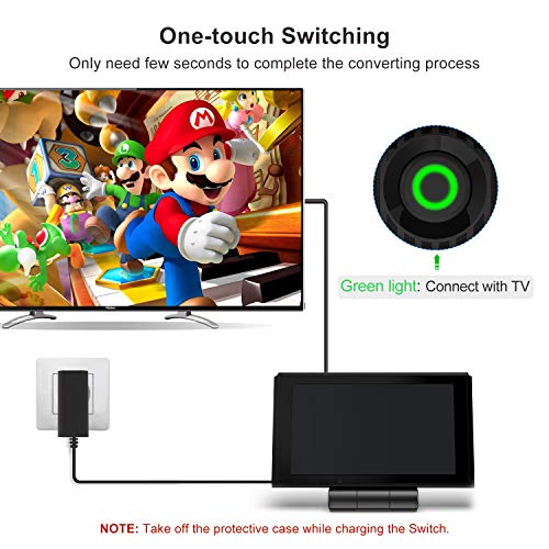 Switch Dock para Switch/Switch OLED, innoAura Base de Conexión de TV Plegable para Switch, Base de Carga Portátil con Puerto HDMI, USB C 3.0, Reemplazo para Switch Dock