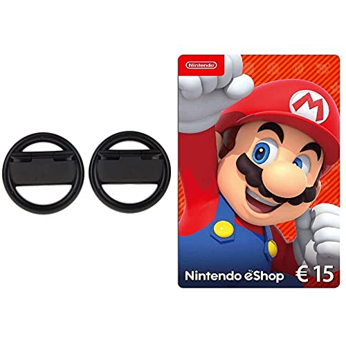 Switch Joy-Con Wheel (Volante) + Nintendo eShop Tarjeta de regalo 15€ | Nintendo Switch - Código de descarga