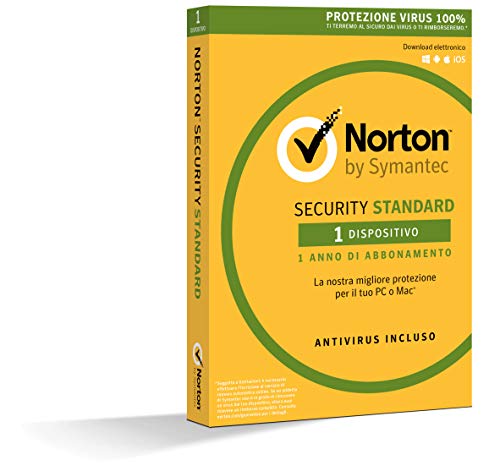 Symantec Norton Security Standard 3.0 Full license 1usuario(s) 1año(s) Italiano - Seguridad y antivirus (1, 1 año(s), Full license)