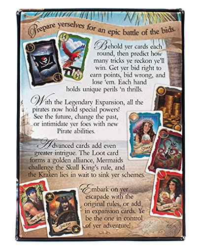 sZeao Juego De Cartas Skull King Ultimate Pirate Game Juego De Mesa para 2 A 6 Jugadores De 8 Años En Adelante 30 A 45 Minutos