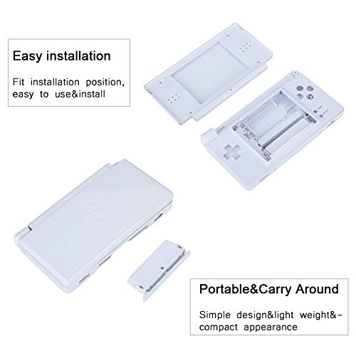 T osuny Piezas de reparación Completas para Nintendo DS Lite, Carcasa de Carcasa de Consola de Juegos portátil, Kit de reemplazo de máquina de Juego para Nuevo NDSL con Apariencia compacta(Blanco)