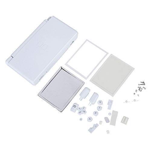 T osuny Piezas de reparación Completas para Nintendo DS Lite, Carcasa de Carcasa de Consola de Juegos portátil, Kit de reemplazo de máquina de Juego para Nuevo NDSL con Apariencia compacta(Blanco)