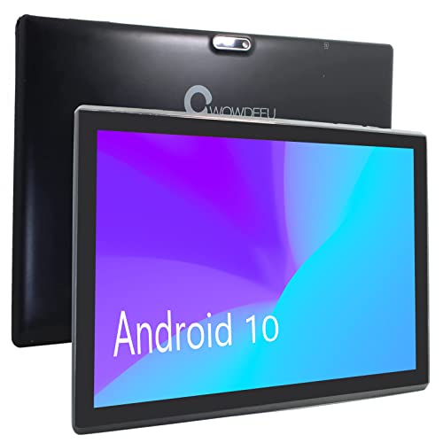 Tablet 10 Pulgadas Android 10.0, 3GB RAM 32GB ROM, 1.6Ghz Tableta 128GB Expandible, Certificación Google GMS, Tablet Pc Funda para Tableta y Más Incluidos, Bluetooth WiFi Soporte (Negro)