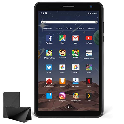 Tablet Niños 8 Pulgadas, Android 10.0 Pie Tablet PC para Niños, Pantalla IPS HD WiFi Bluetooth Quad-Core Google Play Certificación GMS 3GB + 32GB, Tablets Baratas y Buenas (Negro)
