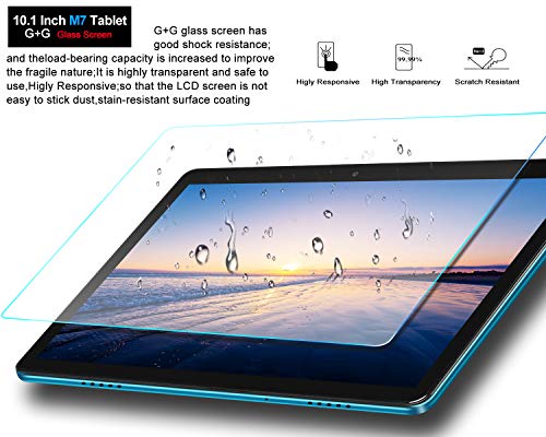 Tableta 10 Pulgadas 4GB RAM 64GB ROM Android MEBERRY 1280 * 800 Tableta IPS, 128GB Ampliable | 8000mAh | Cámara (5MP + 8MP) | Bluetooth | GPS | Google GMS, Solo WiFi, Azul