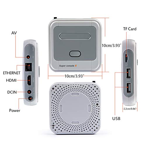 taianle Consola de Juegos Retro inalámbrica, Consolas de Juegos clásicas de Mano con Tarjeta de 128G Gratuita, Juego clásico Integrado de 40000+, Consola de Videojuegos, Salida AV y HDMI 4K HD