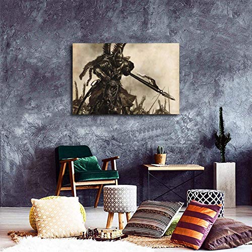 Tankaa Póster de Mount & Blade-With Fire and Sword Winged Hussar Art Poster Impresión para decoración de pared, impresión en lienzo, decoración de pared, regalo de 20 x 30 cm