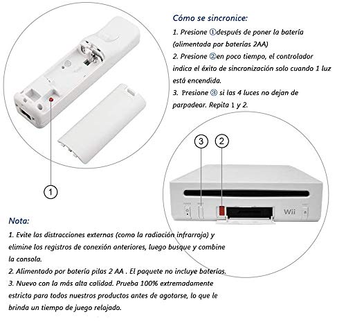 Tanouve Mando para Wii/Wii U,2 en 1 Mando con Motion Plus Mando a Distancia Inalámbrico Control Remoto con Correa de Pulsera Incorporado Acelerador para NintendoWii/Wii U(Rosa)