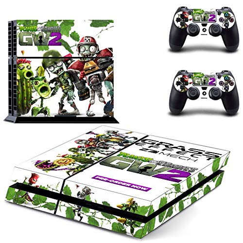 TAOSENG Plants Vs Zombies Style Ps4 Skin Sticker para Playstation 4 Consola y 2 Controladores Calcomanía Vinilos Protectores