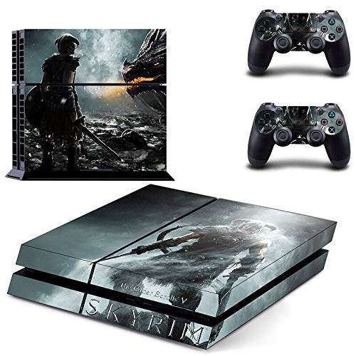 TAOSENG The Elder Scrolls V Skyrim Ps4 Stickers Playstation 4 Skin Sticker Decal For Playstation 4 Ps4 Console & Controller Skins Vinyl