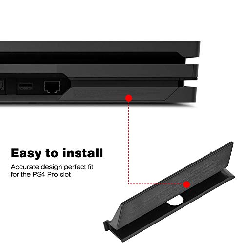 Tapa de la Ranura del Disco Duro para PS4 Pro, Tapa de plástico Negro para la Consola PS4 Pro.
