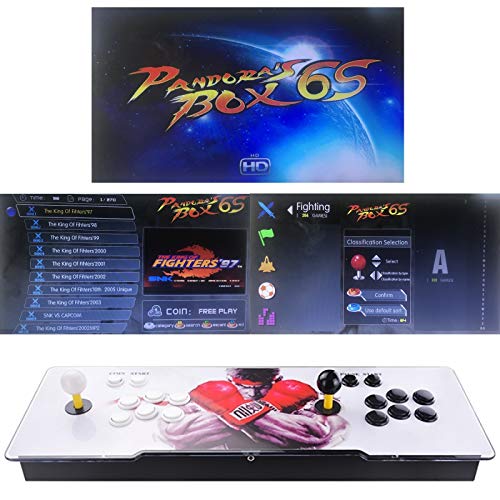 TAPDRA Classic Arcade Video Game Machine, 4 jugadores Pandora Box 6S Newest Home Arcade Console 4300 juegos todo en 1 (70 juegos 3D)