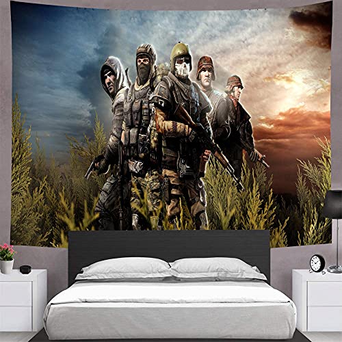 Tapices Escape From Tarkov Tapiz Tapiz De Poliéster para Colgar En La Pared Toalla De Playa Decoración De La Habitación Del Hogar, 100X150Cm