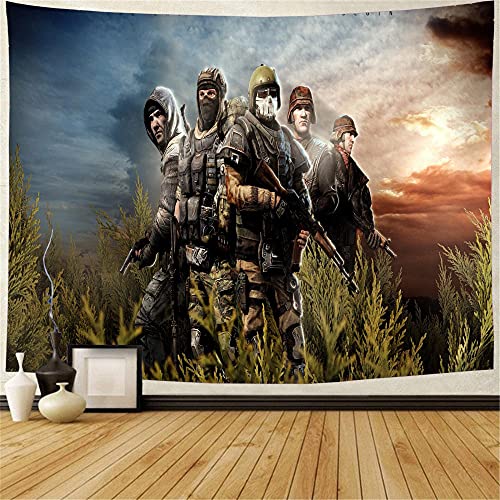 Tapices Escape From Tarkov Tapiz Tapiz De Poliéster para Colgar En La Pared Toalla De Playa Decoración De La Habitación Del Hogar, 100X150Cm