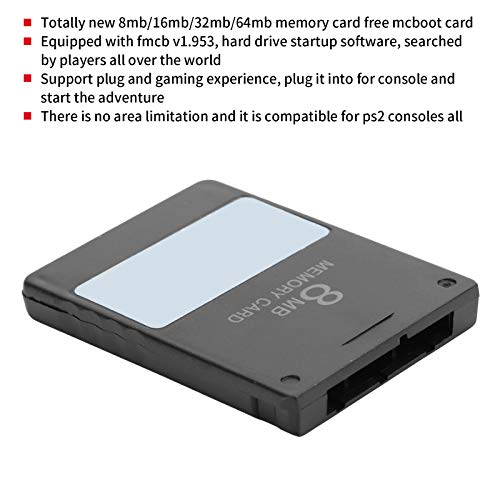Tarjeta de Memoria de Juego FMCB V1.953, Tarjeta de Ahorro de Datos del Programa MCboot Gratis, sin limitación de área, Resistente y Duradera, Plug and Play, para PS2 / Playstation 2(8MB)