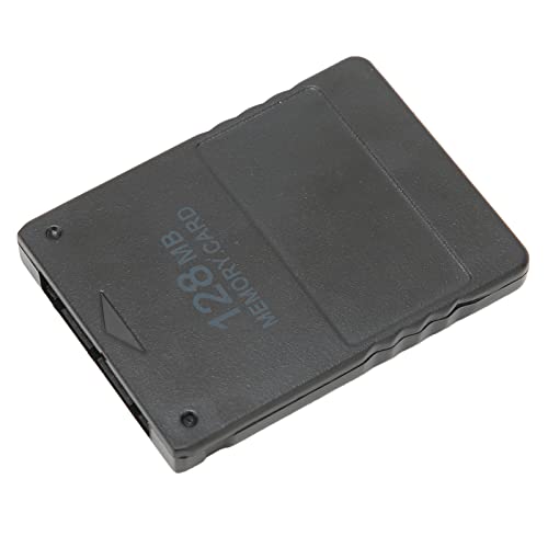 Tarjeta de Memoria de Repuesto 2 en 1 para Consola Juegos PS2, Tarjeta de Memoria de 8MB/ 16MB/ 32MB/ 64MB/ 128MB/ 256MB Compatible con Todos los Juegos de PS2 Plug and Play(128 MB)