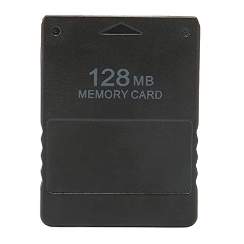 Tarjeta de Memoria de Repuesto 2 en 1 para Consola Juegos PS2, Tarjeta de Memoria de 8MB/ 16MB/ 32MB/ 64MB/ 128MB/ 256MB Compatible con Todos los Juegos de PS2 Plug and Play(128 MB)