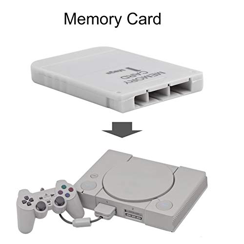 Tarjeta de Memoria PS1 1 Mega Memory Card para Playstation 1 One PS1 PSX Game Práctica práctica asequible White 1M 1MB