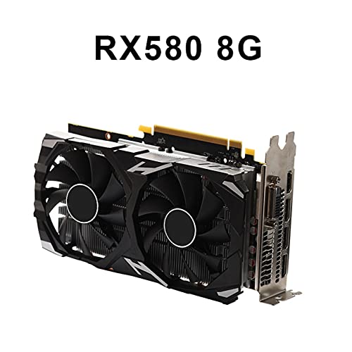 Tarjeta de video RX 580 8GB 256Bit 2048SP GDDR5 Tarjetas gráficas para AMD Radeon RX 580 Series Tarjetas VGA Tarjetas gráficas RX580 8G Displayport para PC Gaming Tarjeta gráfica externa MineríaTa