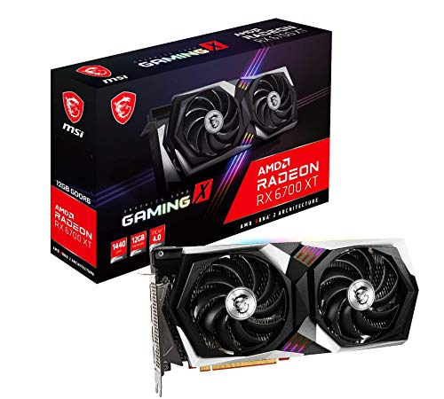 Tarjeta gráfica gaming MSI Radeon RX 6700 XT GAMING X 12G, 12 GB GDDR6, 192 bit, AMD RDNA 2, TWIN FROZR 8, TORX FAN 4.0, PCI Express Gen 4, DisplayPort v1.4a, HDMI 2.1, Zero Frozr, Raytracing