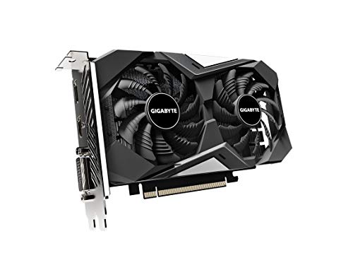 Tarjeta gráfica GIGABYTE GeForce GTX 1650 D6 WINDFORCE OC 4G (Rev. 2.0), tamaño Compacto de 172 mm, 4 GB 128 bits GDDR6, GV-N1656WF2OC-4GD REV2.0