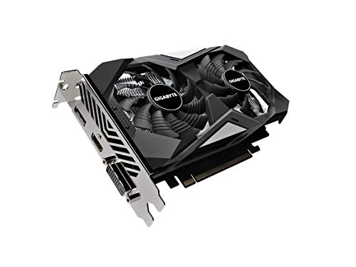 Tarjeta gráfica GIGABYTE GeForce GTX 1650 D6 WINDFORCE OC 4G (Rev. 2.0), tamaño Compacto de 172 mm, 4 GB 128 bits GDDR6, GV-N1656WF2OC-4GD REV2.0