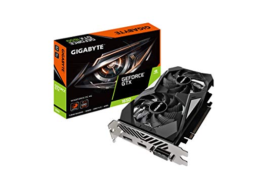 Tarjeta gráfica GIGABYTE GeForce GTX 1650 D6 WINDFORCE OC 4G (Rev. 2.0), tamaño Compacto de 172 mm, 4 GB 128 bits GDDR6, GV-N1656WF2OC-4GD REV2.0