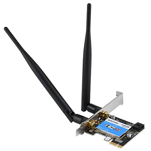 Tarjeta inalámbrica PCI Express, Tarjetas de Interfaz de Red Bluetooth 433Mbps de Banda Dual 2.4G / 5G WiFi para máquinas publicitarias/PC/Escritorio