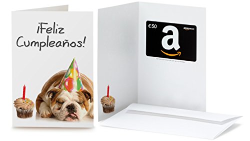 Tarjeta Regalo Amazon.es - €50 (Tarjeta de felicitación Cumpleaños Buldog)