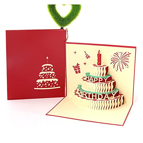 Tarjetas de felicitación originativas de la forma del vintage de los días de fiesta (Color : Gold)