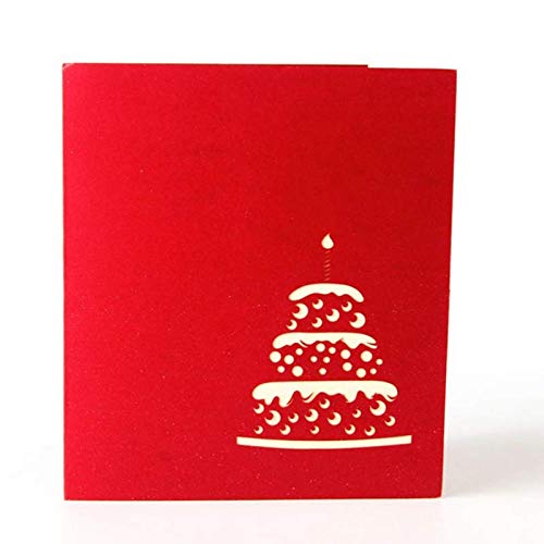 Tarjetas de felicitación originativas de la forma del vintage de los días de fiesta (Color : Gold)