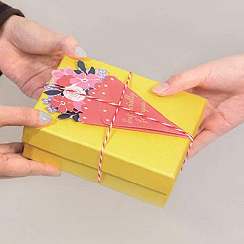 Tarjetas de felicitación originativas de vacaciones originativas de vacaciones Tarjeta de felicitación de regalo de regalo de cumpleaños de forma de flor (Color : Muli-colored, Size : 3 Pcs)