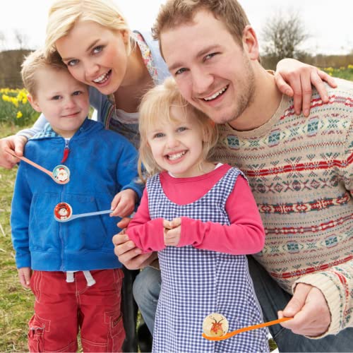 TAROME Christmas Game para niños, 18 pcs Kit de Navidad Bolas rebotantes y cucharas uego de Carreras de relevos niños Adultos