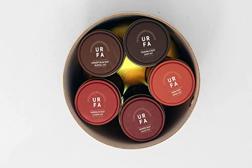 taste of URFA | Copos de chile ISOT de Urfa | Juego de experiencia de chile ISOT de Urfa | Variedades de copos de chile ISOT de Urfa | 5 sabores y usos diferentes | Patrimonio gastronómico