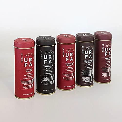 taste of URFA | Copos de chile ISOT de Urfa | Juego de experiencia de chile ISOT de Urfa | Variedades de copos de chile ISOT de Urfa | 5 sabores y usos diferentes | Patrimonio gastronómico