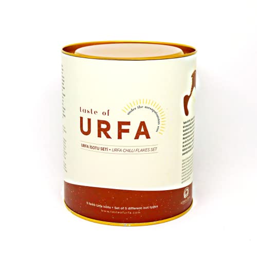 taste of URFA | Copos de chile ISOT de Urfa | Juego de experiencia de chile ISOT de Urfa | Variedades de copos de chile ISOT de Urfa | 5 sabores y usos diferentes | Patrimonio gastronómico