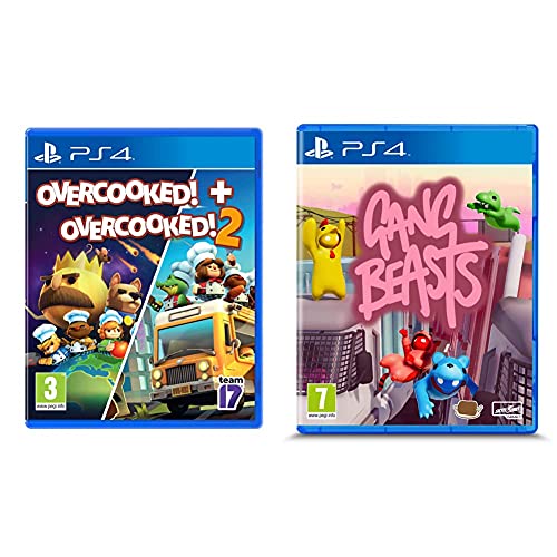 Team 17 Ps4 Overcooked! + Overcooked! 2 Double Pack + Meridiem Games Gang Beasts