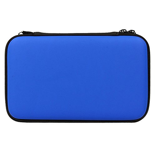 TECHGEAR Carcasa Compatible con Nintendo 2DS XL - Funda Dura Protectora de Viaje y Llevar para 2DS XL + Tarjetas de Juego + Accesorios [BLU]