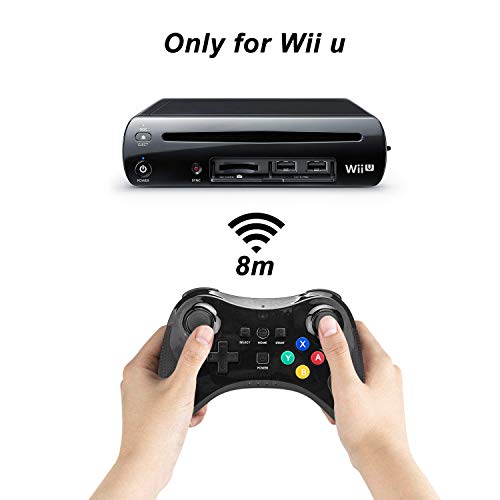 TechKen - Controlador inalámbrico Pro para Wii U, controlador clásico Bluetooth para Wii U Gamepad Gamepad Gamepad para Wii U Games Games Accesorios para Wii U